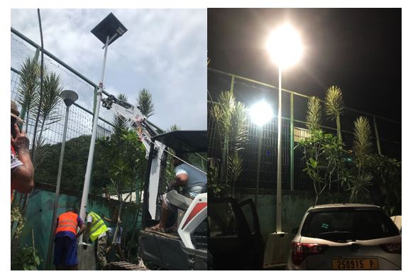 Des lampadaires solaires dans des résidences OPH de Faa’a et de Papeete.